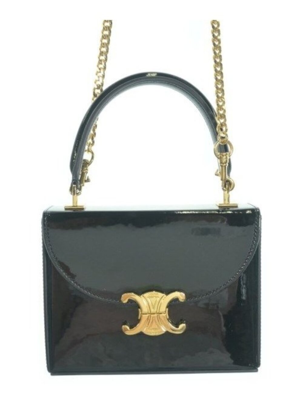Celine Patent Small Box Handbag